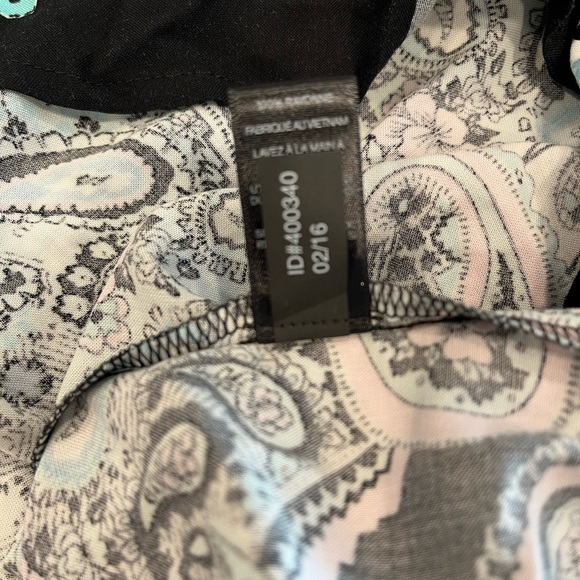 EXPRESS Boho Off/On Shoulder Paisley Print Ruffle Mini Dress Size:(S/P) - Picture 5 of 5